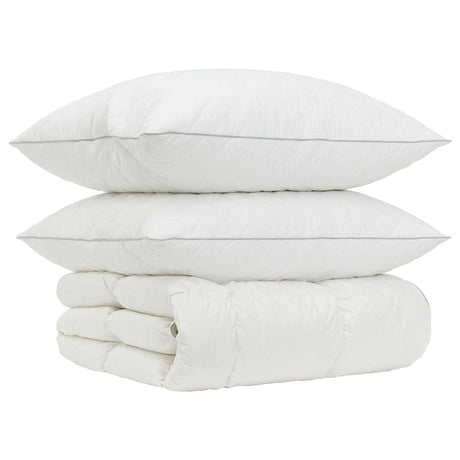 Vidaxl 90% ganzen dons dekbedset fulda 3 st 135 x 220 cm winter wit