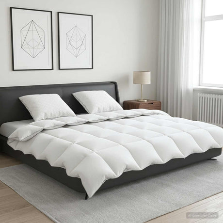 Vidaxl 90% ganzen dons dekbedset fulda 3 st 220 x 240 cm winter wit
