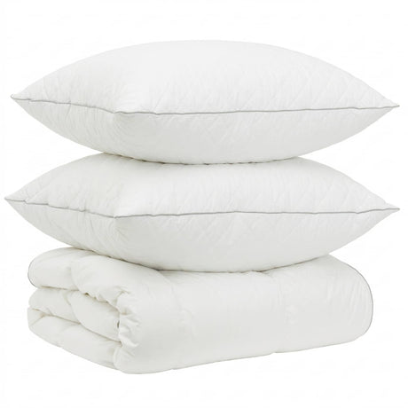 Vidaxl 90% ganzen dons dekbedset fulda 3 st 140 x 220 cm 310 gsm wit
