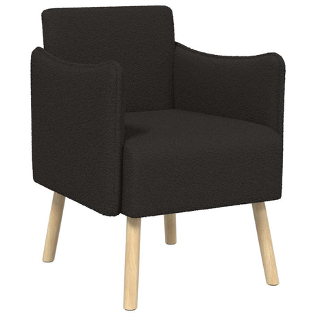 Vidaxl accentstoel zwart bouclé