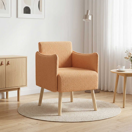 Vidaxl accentstoel beige bouclé