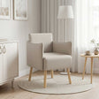 Vidaxl accentstoel havermout korrelige velvet