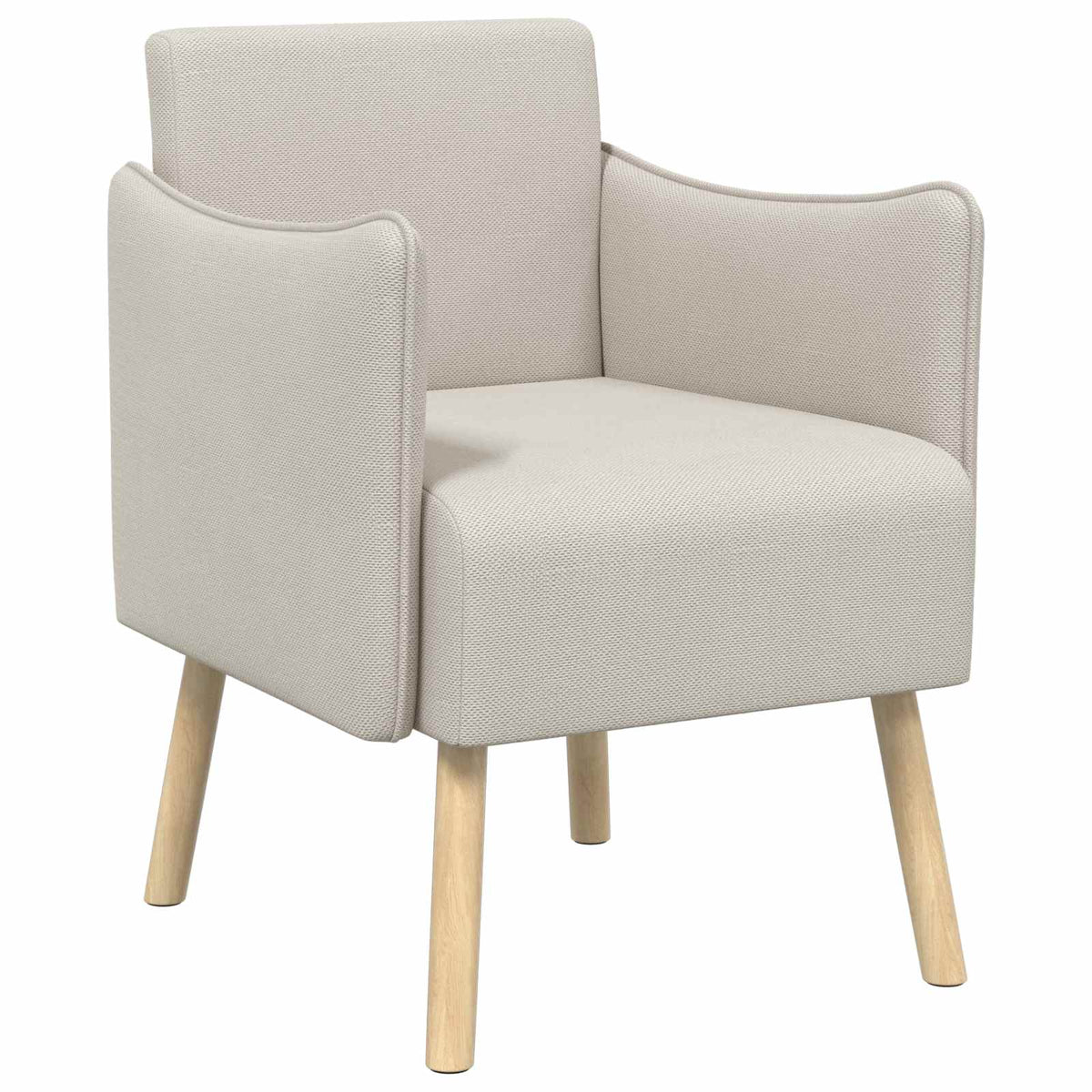 Vidaxl accentstoel havermout korrelige velvet