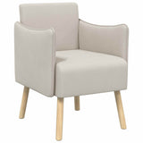 Vidaxl accentstoel havermout korrelige velvet