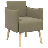 Vidaxl accentstoel kaki korrelige velvet