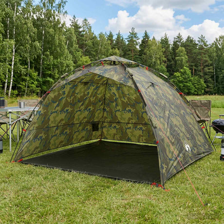 Vidaxl vis tent snelle vrijgave 4-persoons lichte camouflage