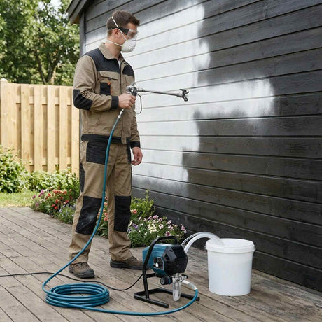Vidaxl airless verfspuit 7,6 m slang 220v 1,5 l min 200 bar