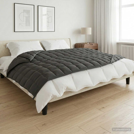 Vidaxl verzwaringsdeken antraciet 137 x 200 cm 6 kg 100% katoen 205t