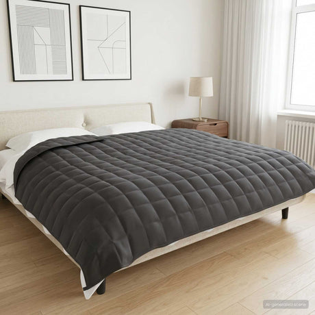 Vidaxl verzwaringsdeken antraciet 200 x 220 cm 9 kg 100% katoen 205t