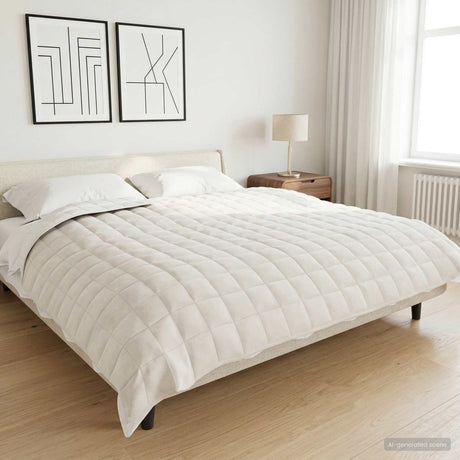 Vidaxl verzwaringsdeken wit 200 x 230 cm 13 kg 100% katoen 205t