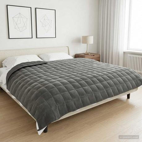 Vidaxl verzwaringsdeken antraciet 220 x 240 cm 11 kg 100% katoen 205t