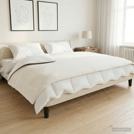 Vidaxl verzwaarde dekens wit 152 x 203 cm 11 kg 100% katoen 205t