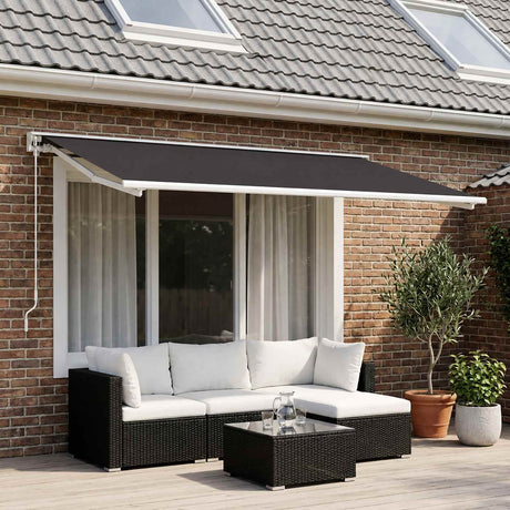 Vidaxl vervangingsdoek voor zonnescherm antracietkleurig 450 × 350 cm