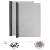 Vidaxl lichtschachtdeksel met clips 2 st 70 x 130 cm glasvezel grijs
