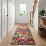 Vidaxl vloerkleedloper lesaka kleurrijk 100 x 150 cm diamantvelours