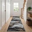 Vidaxl vloerkleedloper lesaka zwart en goud 100 x 250 cm