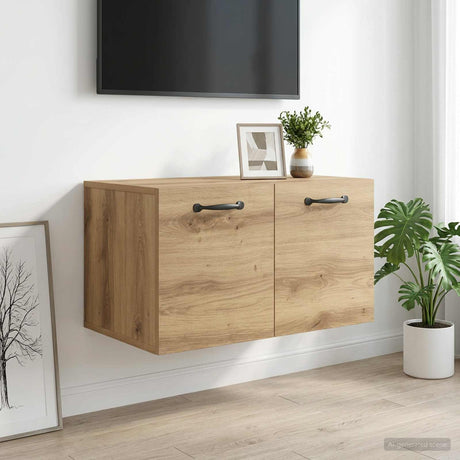 Vidaxl wandkast 60 x 36,5 x 35 cm bewerkt hout artisanaal eiken