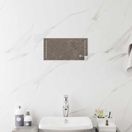 Vidaxl led badkamer spiegel doorzichtig 40 x 20 cm gehard glas