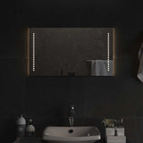 Vidaxl led badkamer spiegel doorzichtig 70 x 40 cm gehard glas