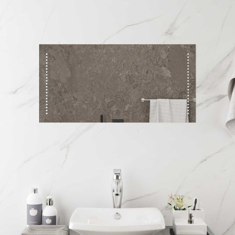 Vidaxl led badkamer spiegel doorzichtig 80 x 40 cm gehard glas