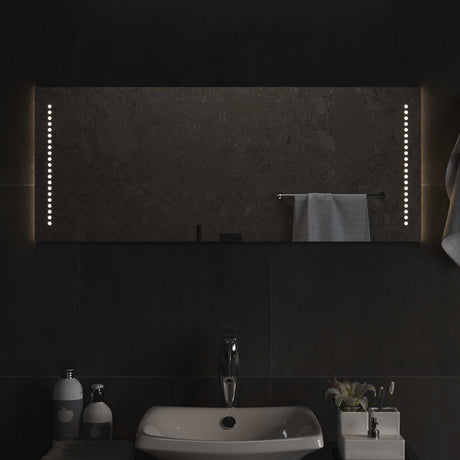 Vidaxl led badkamer spiegel doorzichtig 100 x 40 cm gehard glas