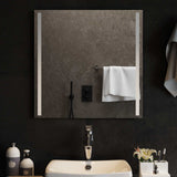 Vidaxl led badkamer spiegel transparant 60 x 60 cm gehard glas
