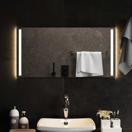 Vidaxl led badkamer spiegel transparant 80 x 40 cm gehard glas