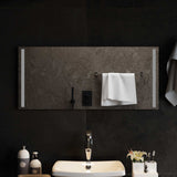 Vidaxl led badkamer spiegel transparant 90 x 40 cm gehard glas