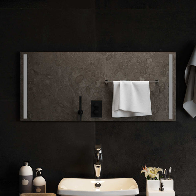 Vidaxl led badkamer spiegel transparant 90 x 40 cm gehard glas