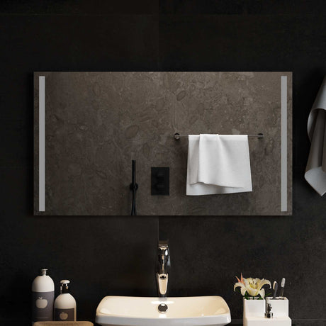 Vidaxl led badkamer spiegel transparant 90 x 50 cm gehard glas