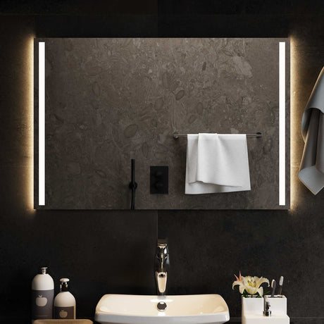 Vidaxl led badkamer spiegel transparant 90 x 60 cm gehard glas