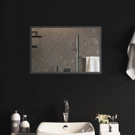 Vidaxl led badkamer spiegel transparant 60 x 40 cm gehard glas