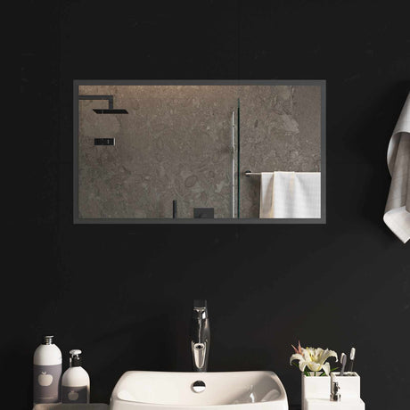 Vidaxl led badkamer spiegel transparant 70 x 40 cm gehard glas