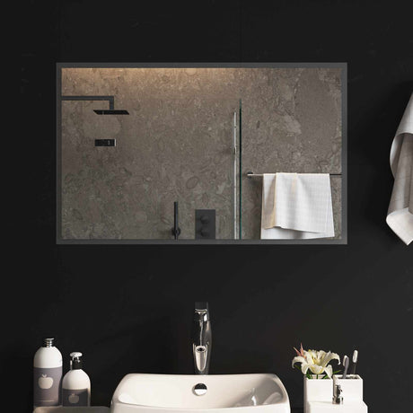 Vidaxl led badkamer spiegel transparant 80 x 50 cm gehard glas
