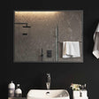 Vidaxl led badkamer spiegel transparant 80 x 60 cm gehard glas