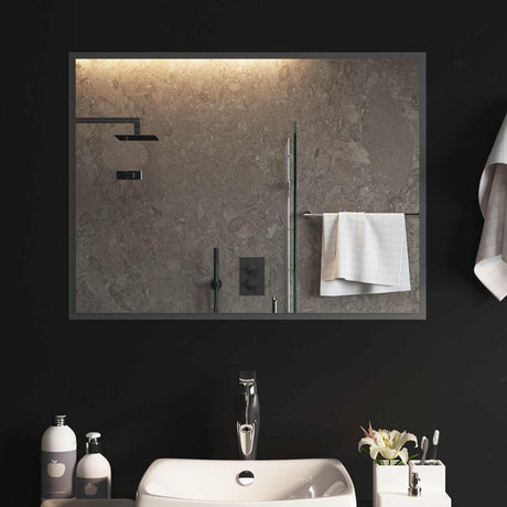 Vidaxl led badkamer spiegel transparant 80 x 60 cm gehard glas