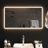 Vidaxl led badkamer spiegel transparant 90 x 50 cm gehard glas