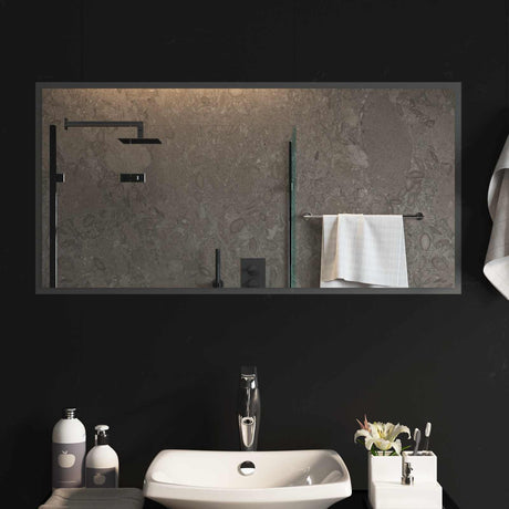 Vidaxl led badkamer spiegel transparant 100 x 50 cm gehard glas