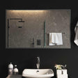 Vidaxl led badkamer spiegel transparant 100 x 60 cm gehard glas