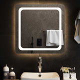 Vidaxl led badkamer spiegel transparant 60 x 60 cm gehard glas