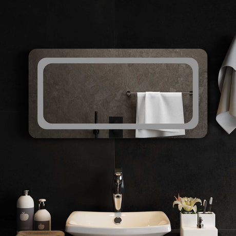 Vidaxl led badkamer spiegel transparant 80 x 40 cm gehard glas