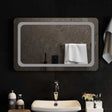 Vidaxl led badkamer spiegel transparant 80 x 50 cm gehard glas
