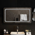 Vidaxl led badkamer spiegel transparant 90 x 50 cm gehard glas