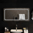 Vidaxl led badkamer spiegel transparant 100 x 50 cm gehard glas