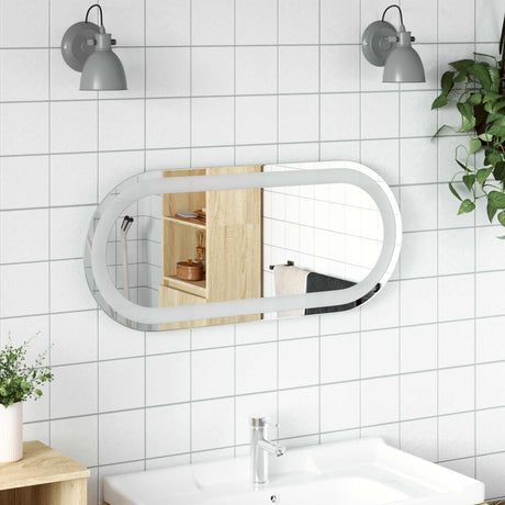 Vidaxl led badkamer spiegel transparant 70 x 30 cm gehard glas