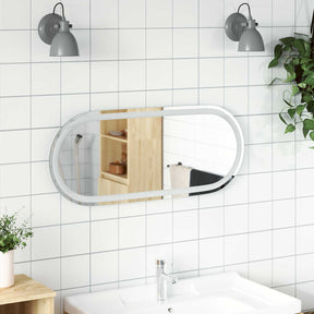 Vidaxl led badkamer spiegel transparant 90 x 40 cm gehard glas