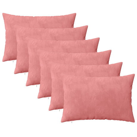 Vidaxl kussen met kussen heerlen 6 st roze fluweel