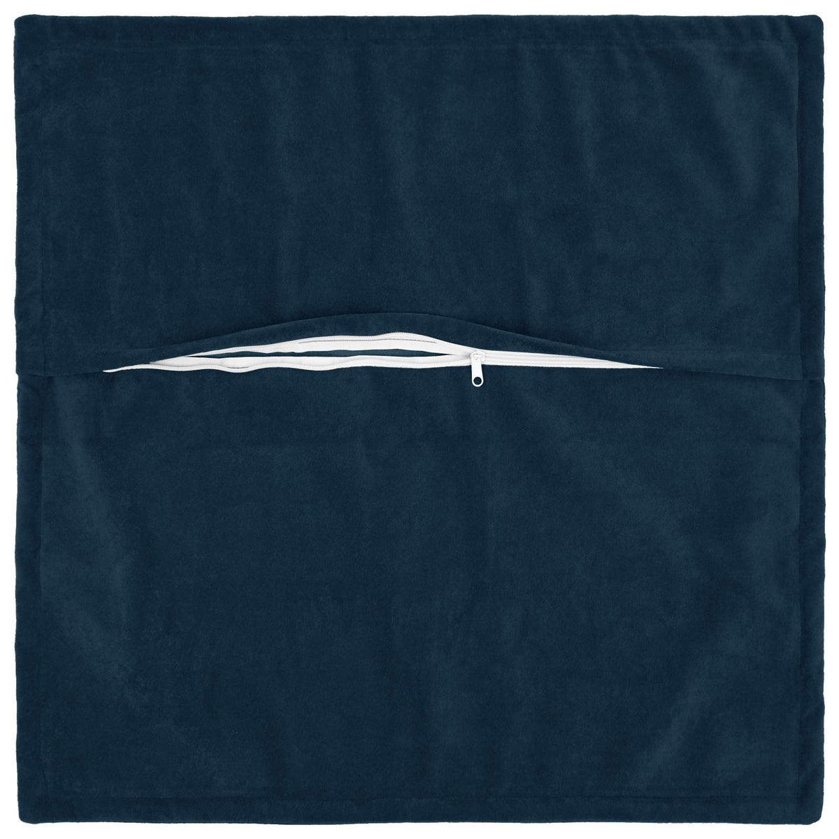 Vidaxl kussen met kussen houten 6 st blauw microfiber fleece