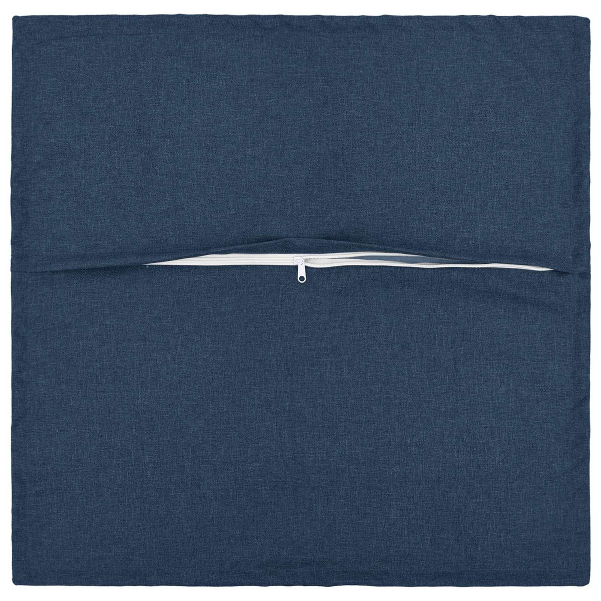 Vidaxl kussen met kussen houten 6 st blauw faux linnen