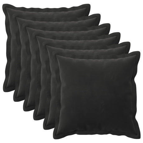 Vidaxl kussen met kussen houten 6 st zwart fluweel